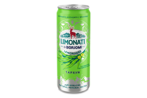 Лимонад грузинський сильногазований соковий пастеризований Тархун Limonati Borjomi з/б 330мл