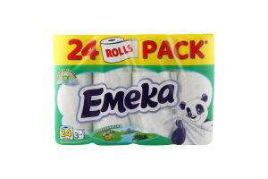 Бумага туалетная 3-х слойная Mountain fresh Emeka 24шт