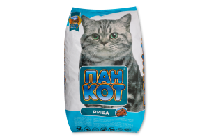 Корм д/котів з смаком риби сухий 10кг Пан Кот