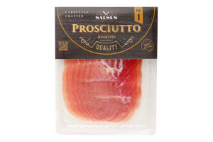 Продукт з свинини Прошутто с/в в/г нарізка 100г в/у Salsus