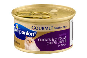Companion Gourmet Food For Cats Chicken & Cheddar Cheese Dinner