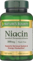 Nature's Bounty Niacin 500mg Capsules - 120 CT
