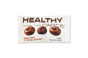 Драже вишня натурально сушеная в черном шоколаде Healthy Choice м/у 50г