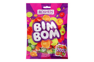 Карамель с фруктово-ягодной начинкой Bim Bom Roshen м/у 200г