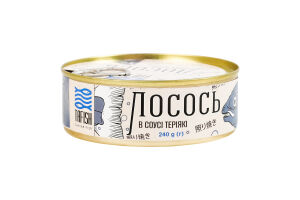 Лосось в соусе терияки стерилизованный TaFish ж/б 240г