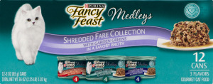 Purina Fancy Feast Medleys Shredded Fare Collection Gourmet Cat Food - 12 CT