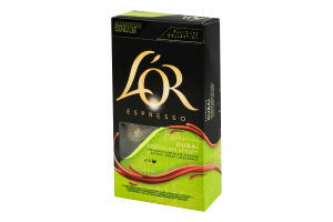 Кава натуральна смажена мелена ароматизована в капсулах Dubai сhocolate Destinations Espresso L'OR к/у 52г