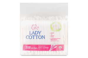 Палички ватні гігієнічні Lady Cotton 200шт