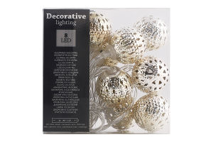 Гірлянда MBM My Home Лампочка срібна 8ламп MH-1347