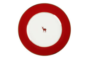 Тарілка PIP Studio LoveBirds темно-червона 21см
