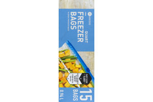 SE Grocers Slider Freezer Bags Quart - 15 CT