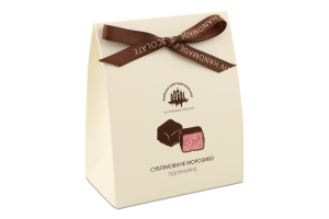 Набір цукерок Сублімоване полуничне морозиво в шоколаді 75г Lviv handmade chocolate