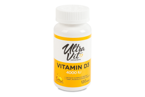 Добавка дієтична м'які капсули 4000МО Vitamin D3 UltraVit 120шт