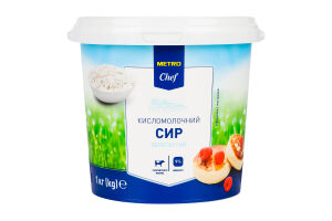Сир кисломолочний 9% перетертий Metro Chef відро 1кг