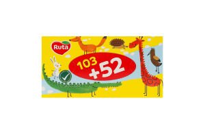 Салфетки косметические 2-х слойные Ruta 155шт