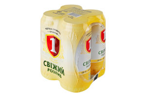 Пиво 4х500мл 4.2% светлое фильтрованное пастеризованное Свежий разлив Перша приватна броварня м/у