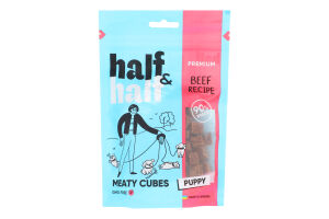 Лакомство для щенков с говядиной Meaty cubes Premium Half&Half д/п 100г