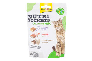 Крекеры с начинкой для кошек Country Mix Nutri Pockets GimCat д/п 150г