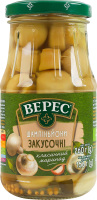 Шампиньоны маринованные стерилизованные Закусочные Верес с/б 260г