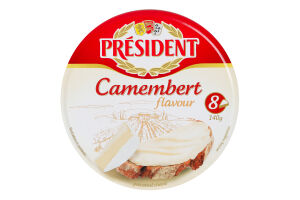 Сыр плавленый 35% Cheddar President к/у 8х17.5г