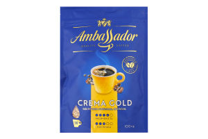 Кава натуральна розчинна сублімована Crema Gold Ambassador д/п 100г