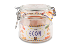 Банка зі скляною кришкою 500мл №8.39-С100-500 Econ round Uniglass 1шт