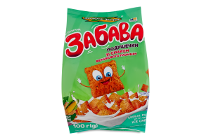 Сніданки сухі з добавками зі смаком вершкового пломбіру Подушечки круп'яні Смачна забава Золоте Зерно м/у 100г