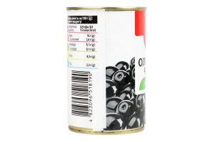 Оливки чорні з кісточкою ТМ "1" 3/б 300г