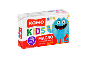 Масло сладкосливочное 82.5% для детей от 3лет Экстра Kids Комо м/у 180г