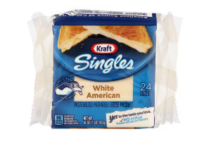 Kraft Singles White American - 24 CT