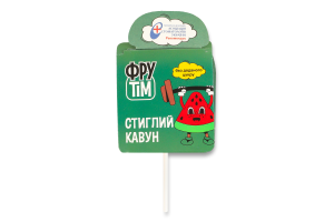 Льодяник натуральний на паличці без доданого цукру Стиглий кавун ФруТім к/у 10г