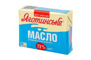 Масло сладкосливочное 73% Крестьянское Яготинське м/у 180г