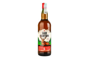 Виски 1л 40% канадский купажированный 5YO Sam Barton бут