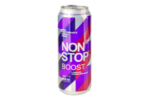 Напій енергетичний безалкогольний сильногазований Boost Non Stop з/б 500мл