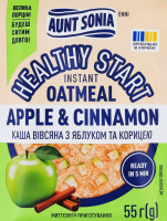 Каша овсяная мгновенного приготовления с яблоком и корицей Healthy start Aunt Sonia м/у 55г