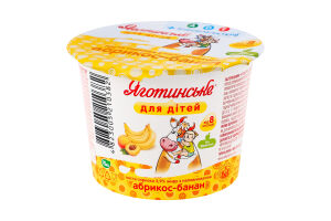 Паста сиркова 3.9% для дітей від 8міс Абрикос-банан Яготинське для дітей ст 90г