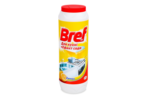 Порошок для чищення для кухні+ефект соди Лимон Bref 500г