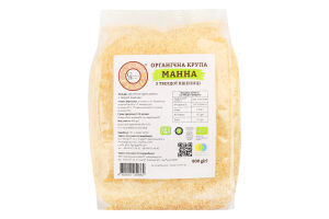 Крупа манна з твердої пшениці органічна Galeks Agro м/у 800г