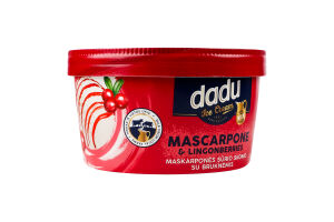 Мороженое Dadu со вкусом маскарпоне и клюквы