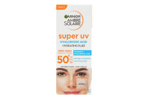 Гарньєр Амбр Солер, сонцезахисний зволожувальний флюїд для шкіри обличчя з дуже високим ступенем захисту SPF 50+, 40 мл