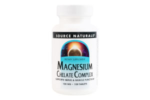 Добавка диетическая таблетки 100мг Комплекс хелатов магния Source Naturals 100шт