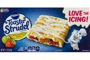 Pillsbury Toaster Strudel Pastries Strawberry Apple - 6 CT