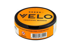 Подушечки никотиносодержащие бестабачные Velo Интенсивный Tropical mango 20х0.7г