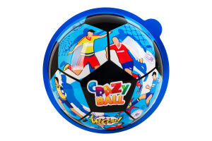 Мяч пластиковый для девочки и мальчика с конфетами и сюрпризом Crazy ball Wooow п/у 90г в ассорт