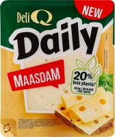 Сир Deli Q Daily Маасдам 45% DE кор/мол слайс