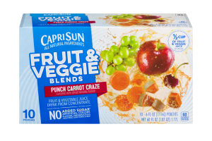 Capri Sun Fruit & Veggie Juice Blends Punch Carrot Craze - 10 CT