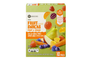 SE Grocers Flavored Fruit Snacks Fruit & Veggie - 10 CT