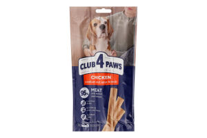 Ласощі д/середніх порід собак М'ясна паличка Premium з куркою 3*12г Club 4 Paws