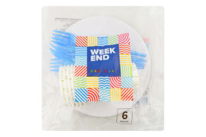 Набір одноразового посуду №5 Weekend 1шт