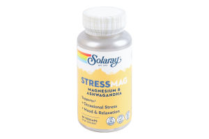 Добавка дієтична вегетаріанські капсули Магній і ашваганда StressMag Solaray 60шт